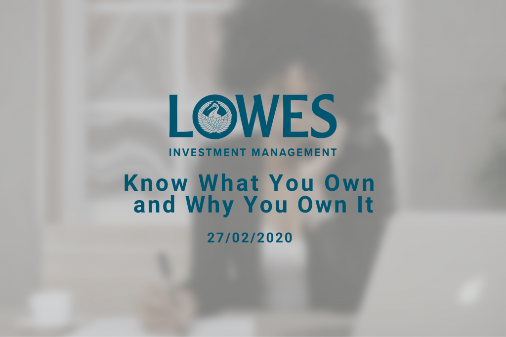 know what you own and why you own it